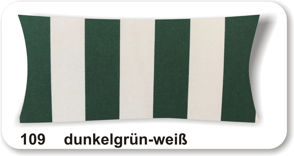 Polsterauflage Blockstreifen dunkelgrün-weiß