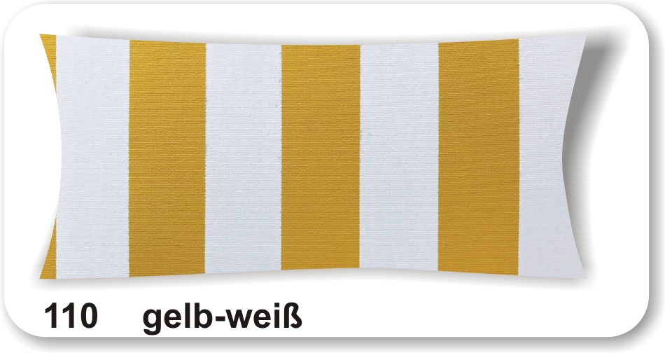 Polsterauflage Blockstreifen gelb-weiß