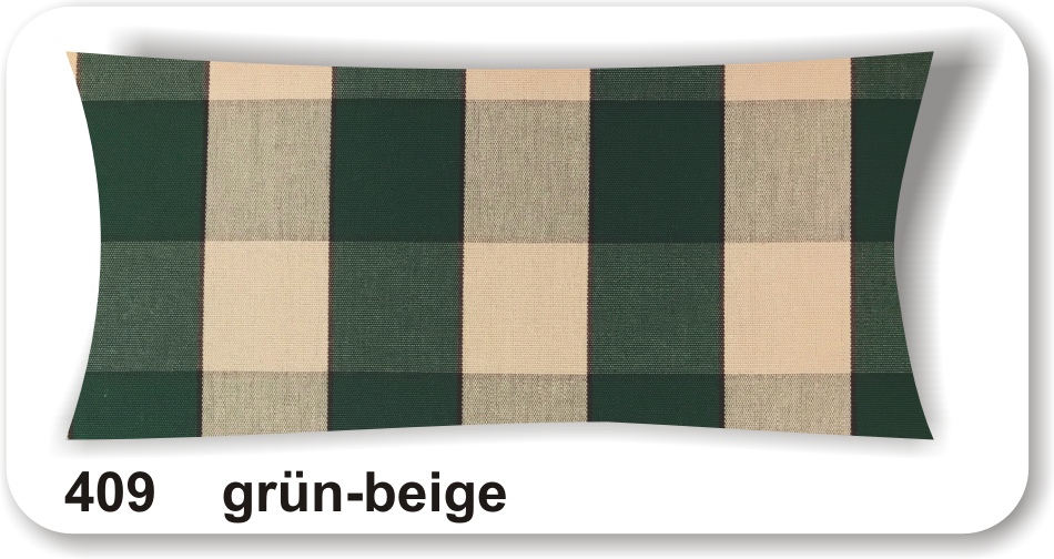 Polsterauflage Karo grün-beige